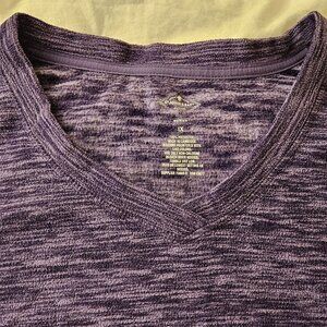 Purple on Purple St John's Bay Women's Contoured Pullover Fleece Top size 1X